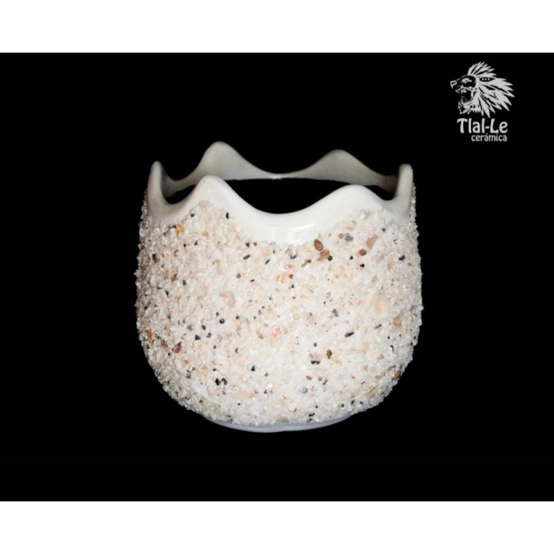 Maceta de Piedrita "Ondas Tlal-le